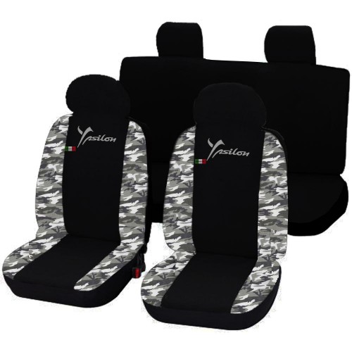 Coprisedili Ypsilon Y Bicolore Nero - Mimetico Chiaro Coprisedili Ypsilon Y Bicolore Nero - Mimetico Chiaro